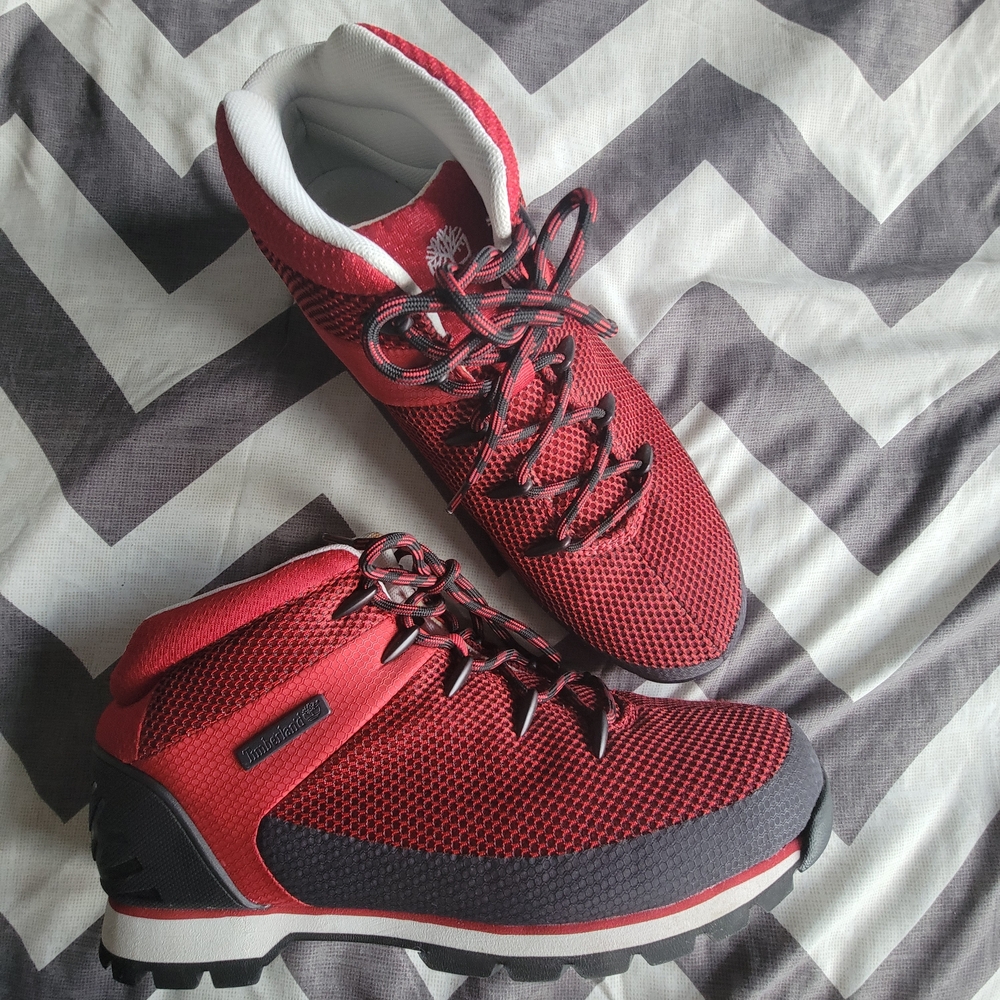 Men's Red Timberlands Size 13